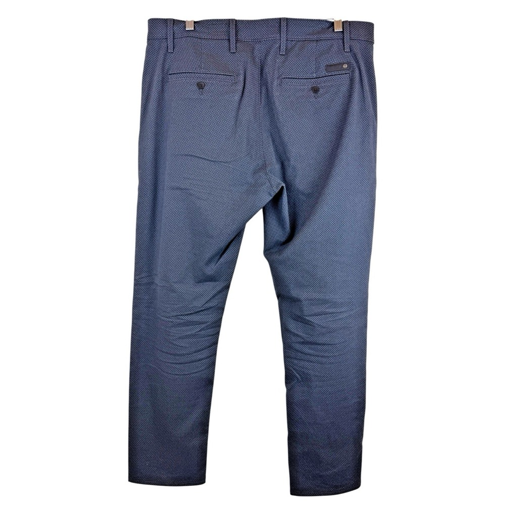 AG Adriano Godschmeid Marshall Modern‎ Slim Trouser Chino 36/33 Blue Check - Picture 6 of 9